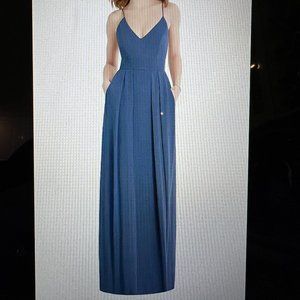 AFTER SIX Bridesmaid Dress· STYLE 1514 · SHEER CREPE, Color Sailor, Size Small